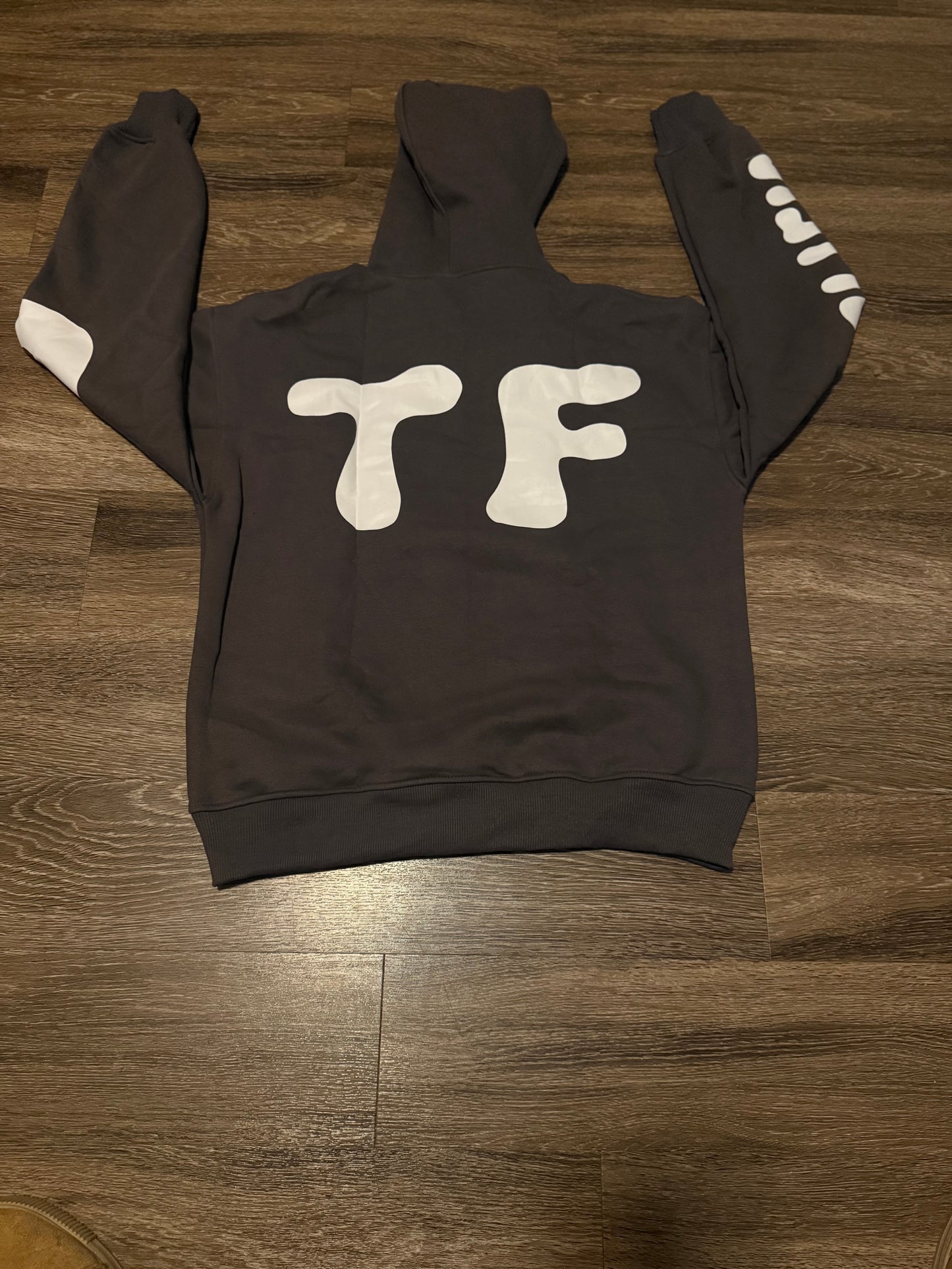 Grey and White Hoodie
