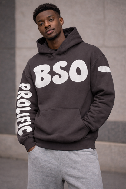 Grey and White Hoodie